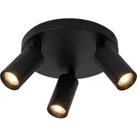 Lucide Deckenleuchte Ritmo in Schwarz GU10 3-flammig