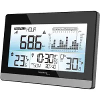 Technoline WS 9016, Digitaler Wecker, Rechteck, Schwarz, Drinnen, Erwachsener, Unisex