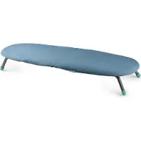 Domo DO7116P, Bügelhocker, Baumwolle, Polyester, Schwarz, Blau, Kein Muster, Blau, Oval
