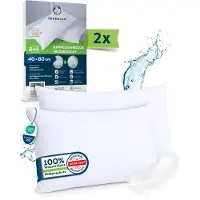 Sensalou Kissenbezug 2er Set Doppelpack wasserdicht - Kopfkissen Bezüge 40x80 cm 2 St
