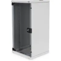 Digitus Wandgehäuse 254 mm (10") - 312x300 mm (BxT), Wandmontiertes Regal, 12U, 30 kg, Sperrschloss, Hellgrau
