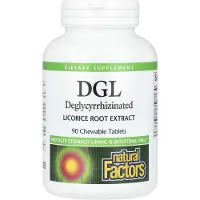 Natural Factors , DGL (Süßzholzwurzel-Extrakt),vegane Kapseln 90 St
