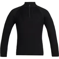 Icebreaker - Funktionsunterwäsche aus Merinowolle - K Merino 260 Tech LS Half Zip Black aus Wolle - Kindergröße 4 Jahre - schwarz