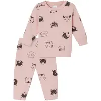 Schiesser Pyjama Baby Anzug Langarm in Rosé | Gr.: 92/98