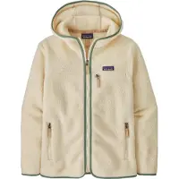 Patagonia - Jacke aus Polartec - W's Retro Pile Hoody Natural w/Ellwood Green für Damen - Größe M - Beige