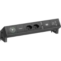 Bachmann DESK2 iotspot 2xCH USB Charger 0,2m GST18, RAL9005
