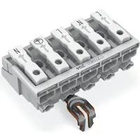 Wago 294-4225 Netzanschlussklemme mit PE-Rastkontakt ohne RastfüÃe L / N / L / P