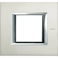 Legrand HA4802XC Abdeckrahmen AXOLUTE: 1-fach, 2 Module, Farbe: Aluminium, gebürstet