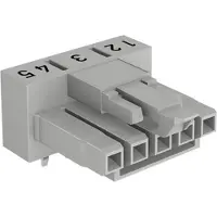 Wago 890-825/011-000 Buchse für Leiterplatten,abgewinkelt,5-polig,weiß 890825011000 - 50 Stück