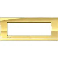 Legrand LNA4807OA Abdeckrahmen LIVINGLIGHT für Kompaktinstallation, 7-modulig, Farbe: Icegold