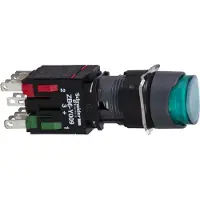 Schneider Electric 16mm Push Button Green Illum 1NO 1NC