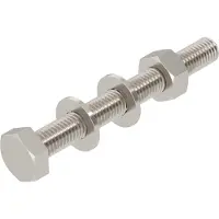 Obo Bettermann OBO SKS 10x90 VA4401 Sechskantschraube Mutter, Scheiben+ Fächerscheibe M10x90 Ed