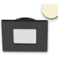 ISOLED LED Möbeleinbaustrahler MiniAMP schwarz, eckig, 3W, 120°,12V DC warmweiß 3000K, dimmbar