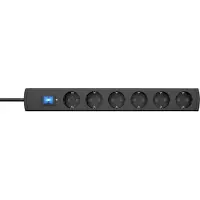 Kopp Universal Plus 6-Wege-Überspannungsschutz-Steckdose Grau - 233205001