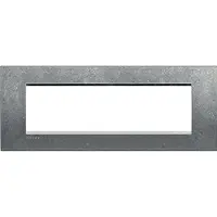 Legrand LNA4807NA Abdeckrahmen LIVINGLIGHT für Kompaktinstallation, 7-modulig, Farbe: Alu Natur