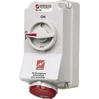 MENNEKES 7305 Wanddose DUO,32A7p6h400V,IP44