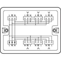 Wago 899-681/104-000 Verteilerbox Verteilung Wechselstrom (230 V), weiÃ