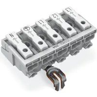 Wago 294-5215 Netzanschlussklemme mit PE-Rastkontakt mit RastfüÃen L3-L2-L1-PE-N