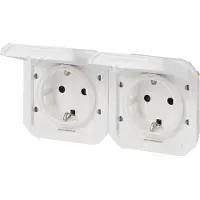Legrand Plexo New Feuchtraum-Steckdose 2-fach IP44 UltraWeiß
