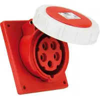 Pce 4152-6 Anbaudose schräg 16A 5p 6h IP67 Twist (Flansch 92x100 - Lochabstand 77x85)