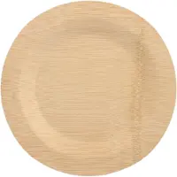 Papstar Bambus-Teller "pure", ungeteilt, 280 mm, 10er