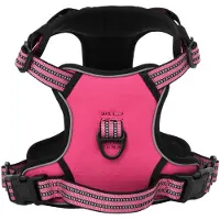 vidaXL Hundegeschirr Reflektierend Verstellbar Rosa L