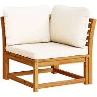 vidaXL Garten-Ecksofa mit Kissen 73x73x65 cm Massivholz Akazie