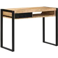 vidaXL Schreibtisch 100x50x75 cm Raues Massivholz Mango