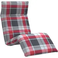 vidaXL Sonnenliege Klappbar Rot Karomuster 175x54x8,5 cm Oxford-Gewebe