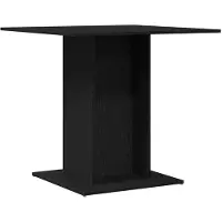 vidaXL Esstisch Schwarz Eichen-Optik 80x80x75 cm Holzwerkstoff