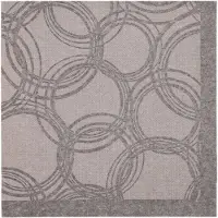 Papstar 50 Servietten `ROYAL Collection` 1/4-Falz 40 cm x 40 cm grau `Bubbles`