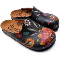 Goby Damen Clogs aus Kunstleder, EVA und Polyurethan, Größe 42, vegan-freundlich und gemustert