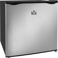 HOMCOM Mini Gefrierschrank Stahl Kunststoff Silber 47L x 44,2B x 48,8H cm