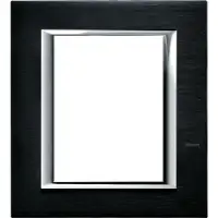 Legrand HA4826XS Abdeckrahmen AXOLUTE: 3 + 3 Module, Farbe: Anthrazit, gebürstet