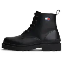Tommy Hilfiger Schnürschuhe Tjm Lace Up Rubberized EM0EM01628 Schwarz