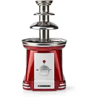 Melissa Schokoladenbrunnen | 90 W | 32 cm | 3 Metall-Etagen | Rot / Weiss