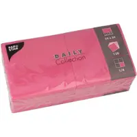 Papstar 150 Servietten `DAILY Collection` 1/4-Falz 24 cm x 24 cm fuchsia