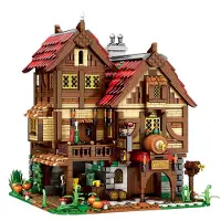 ReoBrix Mittelalterliches Gasthaus Klemmbaustein Set 2868 Teile