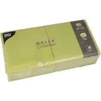 Papstar 150 Servietten `DAILY Collection` 1/4-Falz 32 cm x 32 cm olivgrün