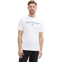 Tom Tailor T-Shirt "T-Shirt T-Shirt with Print 1er Pack", Herren, Gr. 3XL, weiß, Obermaterial: 100% Baumwolle CO., Shirts T-Shirt