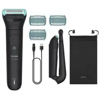 Philips 5000 series Body Groomer BG5480/15 Mit Triple Protect-Rasiersystem, Nass & Trocken, Keine Wartung – muss nicht geölt werden, Akku, Schwarz