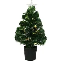 Everlands künstlicher Weihnachtsbaum Tannenbaum Burtley mit Beleuchtung H 60 cm grün inkl. LED