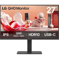 LG 27BA65QB-B.AEU, 68,6 cm (27"), 2560 x 1440 Pixel, Wide Quad HD, LED, 5 ms, Schwarz