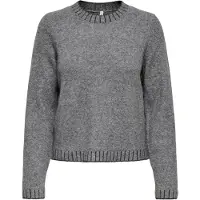 ONLY Strickpullover "ONLFINA LS STITCH O-NECK CC KNT" Materialmix, normal geschnitten