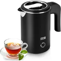 Lebenlang LBL2319 Elektrischer Wasserkocher - 0.5L - Edelstahl - 600W - Schwarz