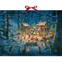Sonstige Verlage Wand-Adventskalender - Tierischer Chor im Winterwald