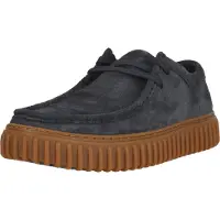 Clarks Schnürschuhe Torhill Lo mit authentischer gerippter Sohle 2250 Navy Suede 47