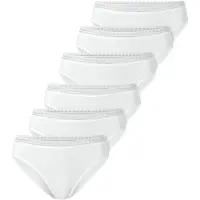 Schiesser Damen Rio-Slips, 6er Pack - 6Pack Rio Slip, Stretch Cotton, uni