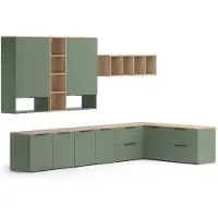Vicco Wohnwand Wido Grün 9 Teile, Model 57458