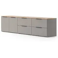 Vicco Wohnwand Wido Greige 3 Teile, Model 57463